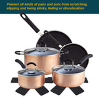 Black StackSafe felt pan protector pad for cookware protection