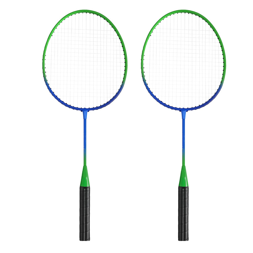 Badminton racket set for kids displayed with carry bag