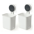 Bathroom organizer storage cups neatly holding various toiletries