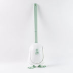 Curved silicone toilet brush designed for deep cleaning