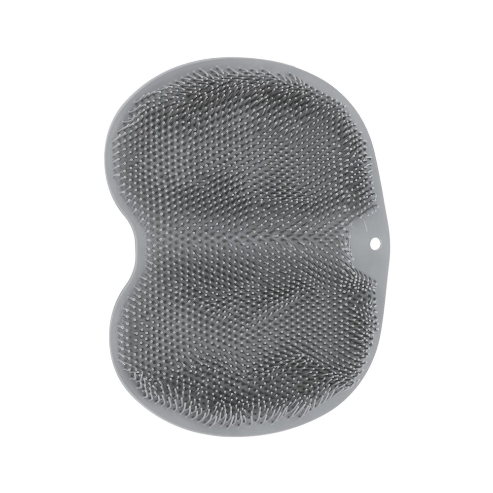 Textured silicone foot scrubber mat for shower use