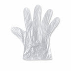Hygienic disposable transparent plastic gloves