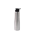 Leak-proof cap detail on stainless steel insulated water bottle
