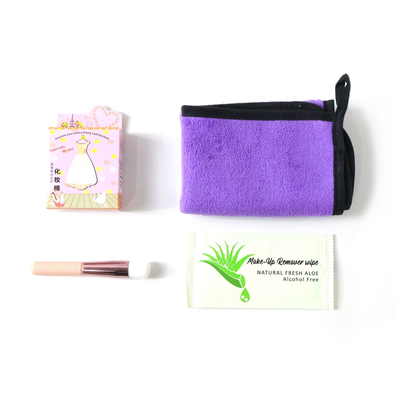 Stylish compact storage pouch for neatly organizing all 4 in 1 beauty care essentials.
