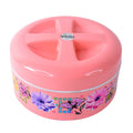 Insulated lunch box with floral design ideal for heating meals