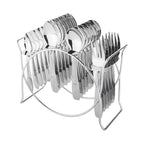 TableEase stainless steel cutlery kit featuring 24 pieces with coordinated stand
