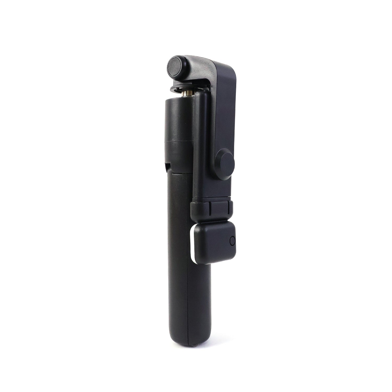 Selfie stick with built-in LED light for enhanced illumination in photos.