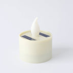 Flameless tealight candle lights with solar charging panel for safe use