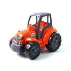 Durable plastic kids tractor toy with sturdy construction and colorful finish