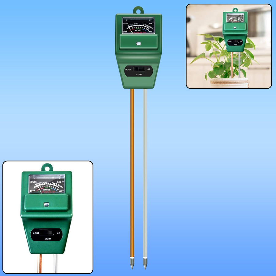 Soil pH Meter – 3-in-1 Moisture & Light Tester | Grow Garden Tools