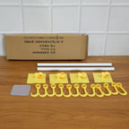 Detachable hook rod rack mounted on smooth wall for utility organization