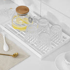Compact plastic storage shelf rack organizer with hollow design