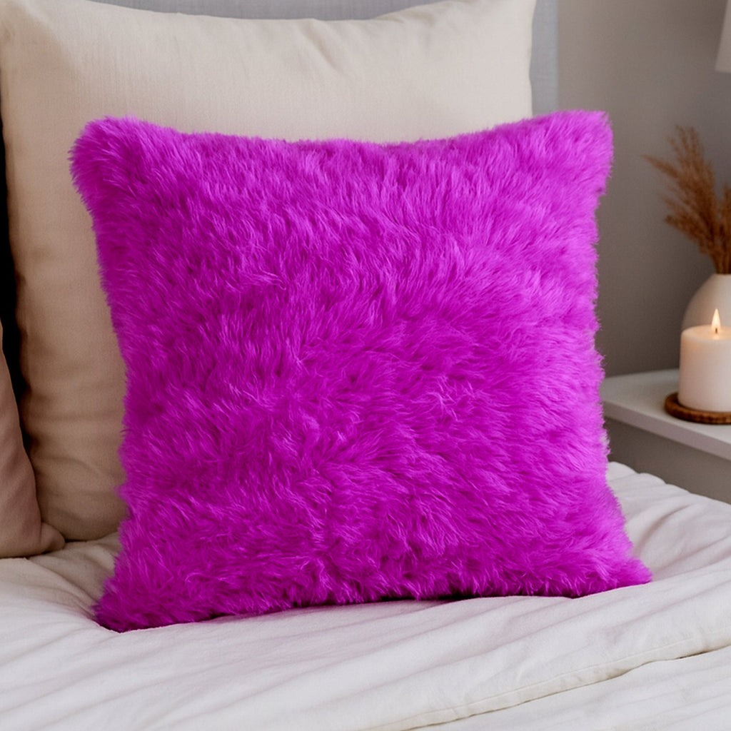 Comfortable fluffy cushion pillow enhancing sofa aesthetics