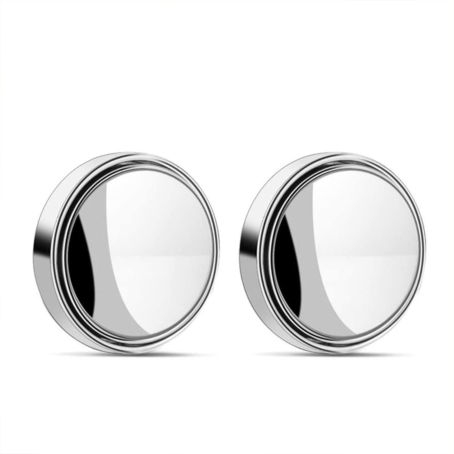 Driver's perspective with the HD Car Blind Spot Mirror installed, showing expanded view.