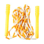 Durable yellow and white beaded rope ideal for kids fitness training