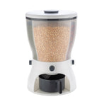 Assortment of grains and cereals neatly stored within the multi-compartment rice dispenser.