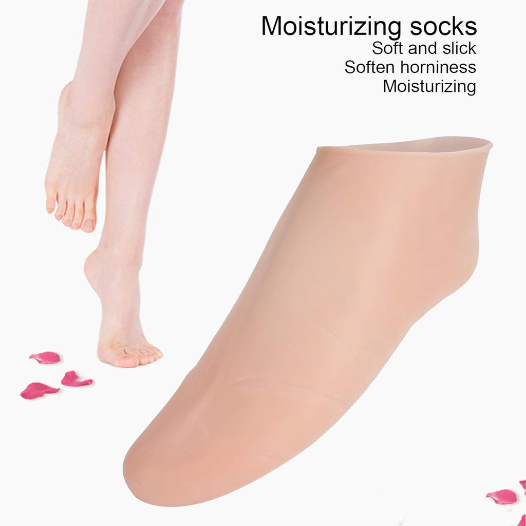 Comfortable silicone moisturizing socks for cracked heel solutions