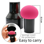 Side angle of makeup sponge puff designed for foundation