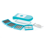 Detailed view of the Ganesh 7-in-1 plastic vegetable dicer's cutting mechanism.