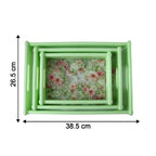 Colorful Floral Printed Serving Tray Set