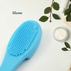 The silicone facial cleansing scrubber effectively removing makeup residue.