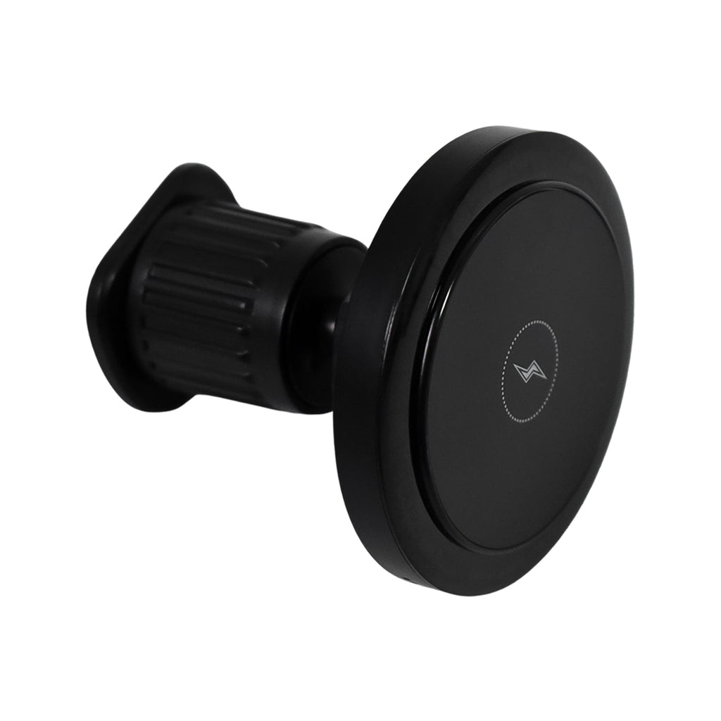 MagSafe-compatible magnetic wireless car charger with strong grip.