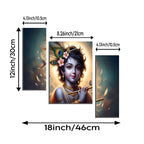 Krishna flute panel wall art designed for pooja room.