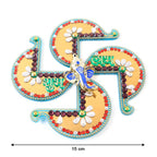 Traditional Swastik Shubh Labh wall hanging with detailed decorative accents
