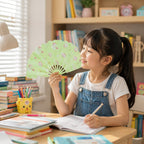Cute Cartoon Print Foldable Fan for Girls