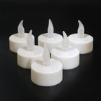 LED candle light set glowing softly to create relaxing mood