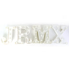 Mix design LED night lamp illuminating bedroom shelf softly