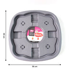 Side view of heavy duty gas cylinder trolley showing compact design
