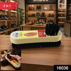 2-in-1 shoe cleaner with ergonomic grip for effective cleaning on various types of shoes.