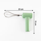 Detached stainless-steel balloon whisk for easy cleaning and versatility.