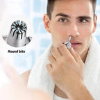 Portable manual nose hair remover showcasing its ease of use