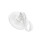 Reusable clear suction cup hook installed on glass window