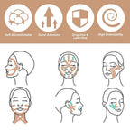 Example of Face Lifting Tape application for lifting the eye area.