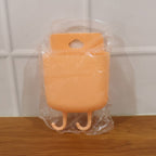 Multi-use wall organizer pocket with hooks for smartphone and cables