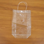 Small plastic organizer bag part of transparent PVC carry bag set