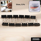 Close up of 51 mm metal binder clips showing strong spring grip