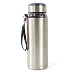 Side view of the reusable 800ml water bottle, highlighting its durable construction.