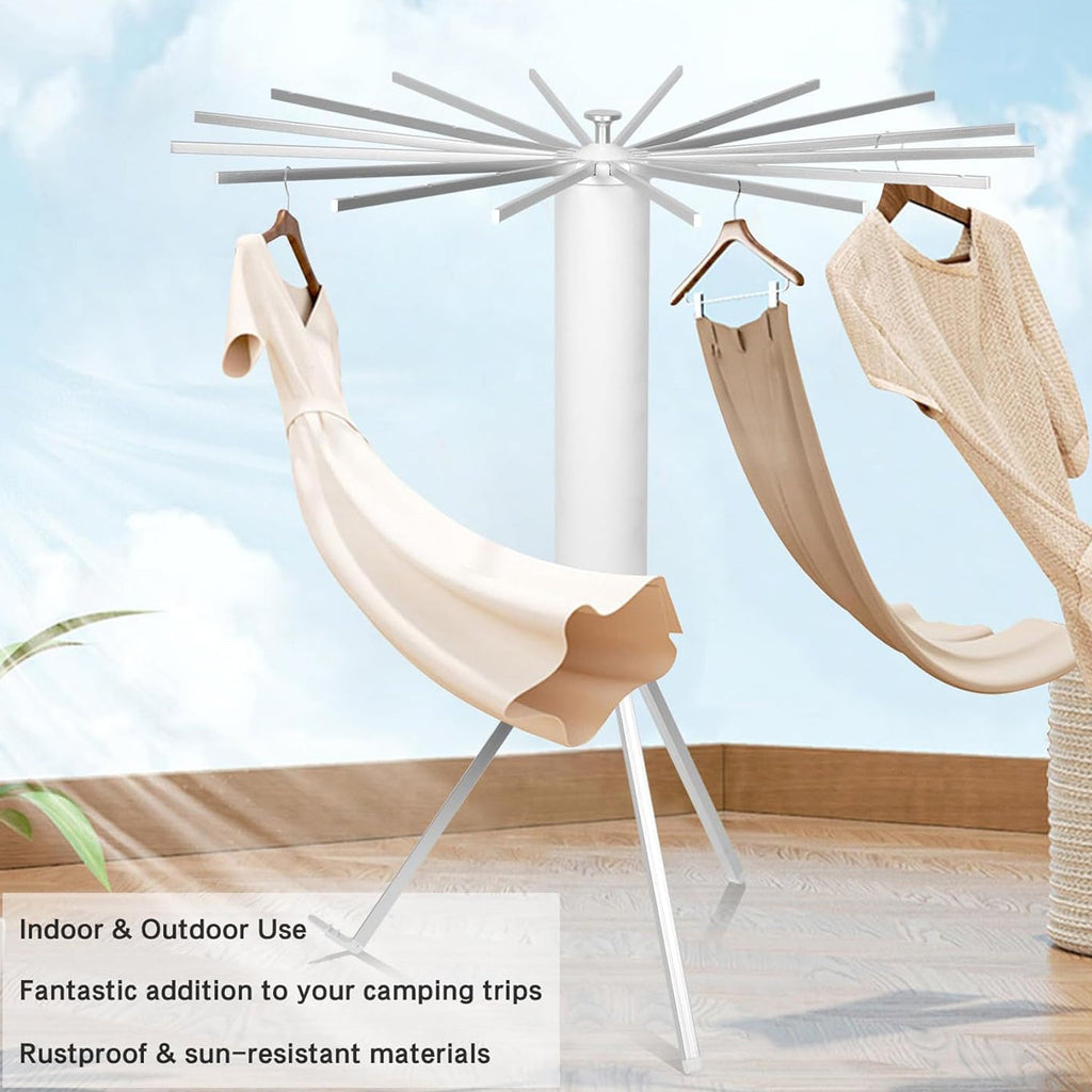 Compact foldable octopus drying rack for space-saving storage in small homes.