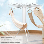 Compact foldable octopus drying rack for space-saving storage in small homes.