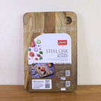 Steel Oak Cutting Board resting on a wooden countertop