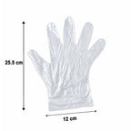 Box of disposable plastic gloves for food and cleaning tasks