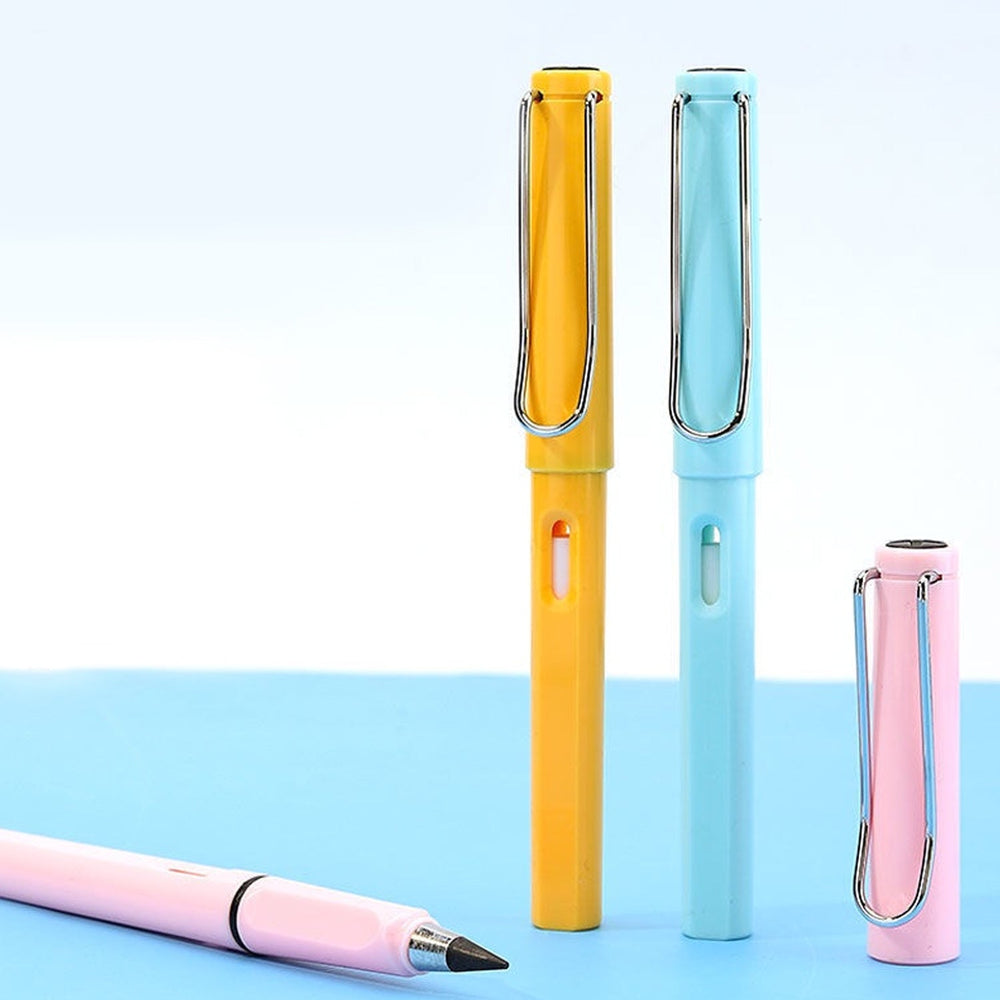 Detail of metal nib of everlasting magic pencil inkless pen