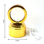 LED night lamp showcasing spinning Radhe Krishna crystal ball with elegant design