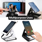 Compact mobile phone stand small size for limited desk space