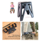 Supermom folding stool showing built-in handle for easy carrying