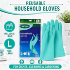 Green gloves with packing items
